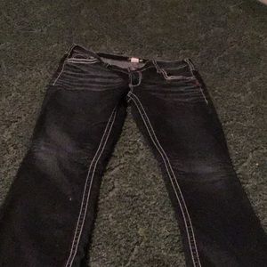 Women silver jeans